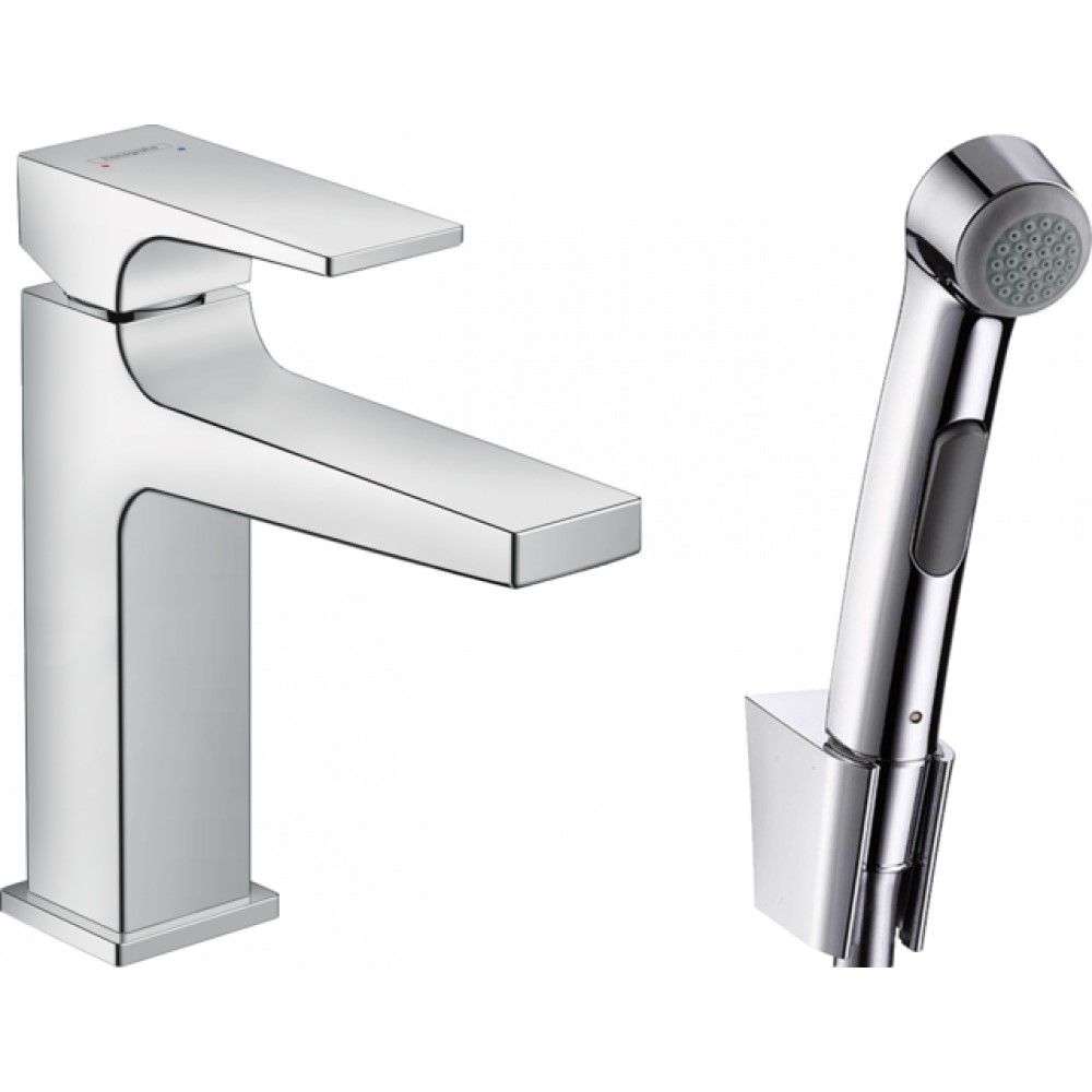 Смеситель Hansgrohe Metropol для раковины с гигиеническим душем, хром