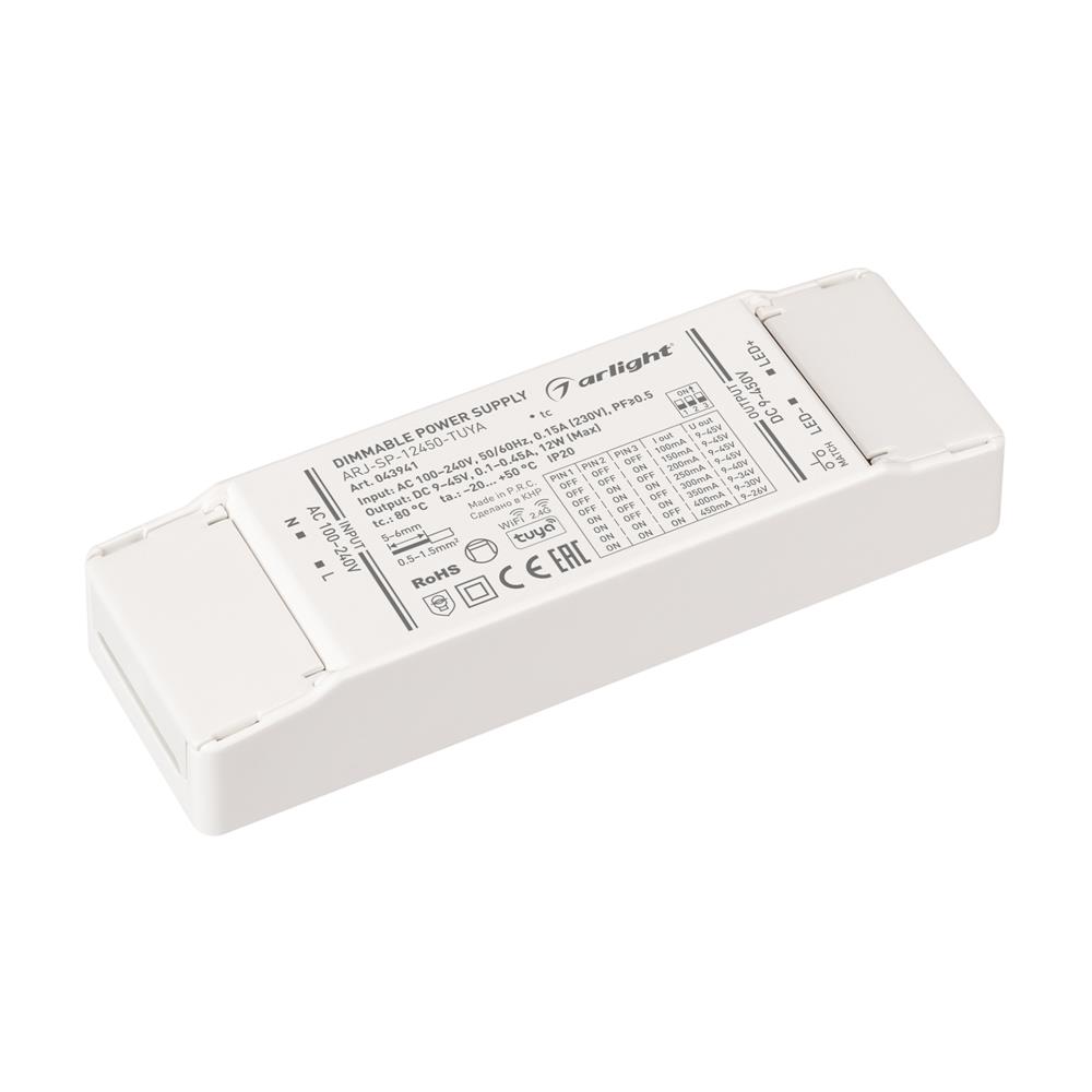Блок питания Arlight ARJ-SP-12450-TUYA (12W, 9-45V, 0.1-0.45A, WiFi, 2.4G)