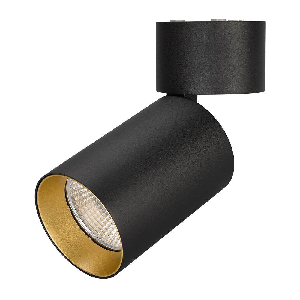 Светильник Arlight SP-POLO-SURFACE-FLAP-R85-15W Day4000 (BK-GD, 40 deg)