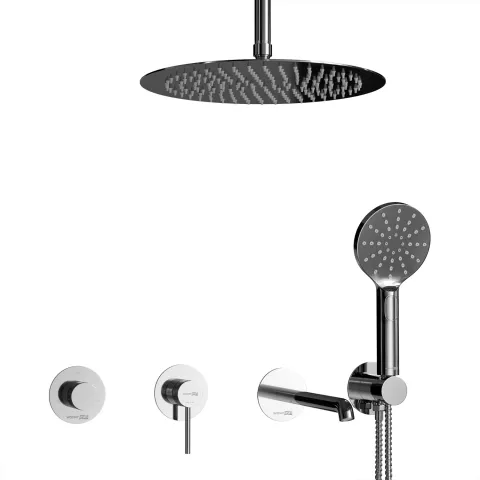 Встраиваемый комплект для ванны с верхней душевой WasserKRAFT Muritz 9851.98DVR3.068.116.444.010.127.443
