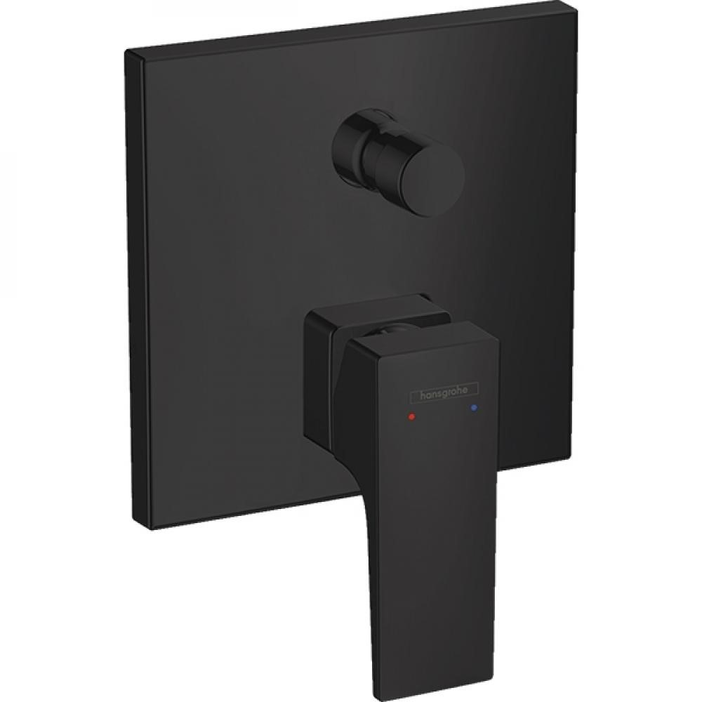 Смеситель Hansgrohe Metropol для ванны настенный скрытый с рычаговой рукояткой, чёрный матовый
