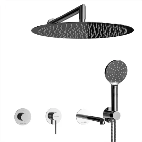 Встраиваемый комплект для ванны с верхней душевой WasserKRAFT Muritz 9851.98DVR3.019.117.444.010.127.443