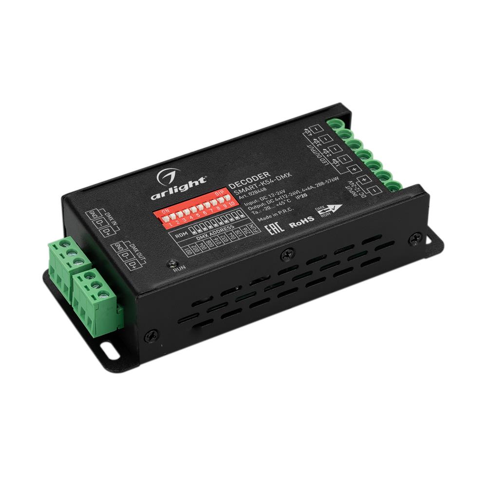 Декодер Arlight SMART-K54-DMX (12-24V, 4x6A)