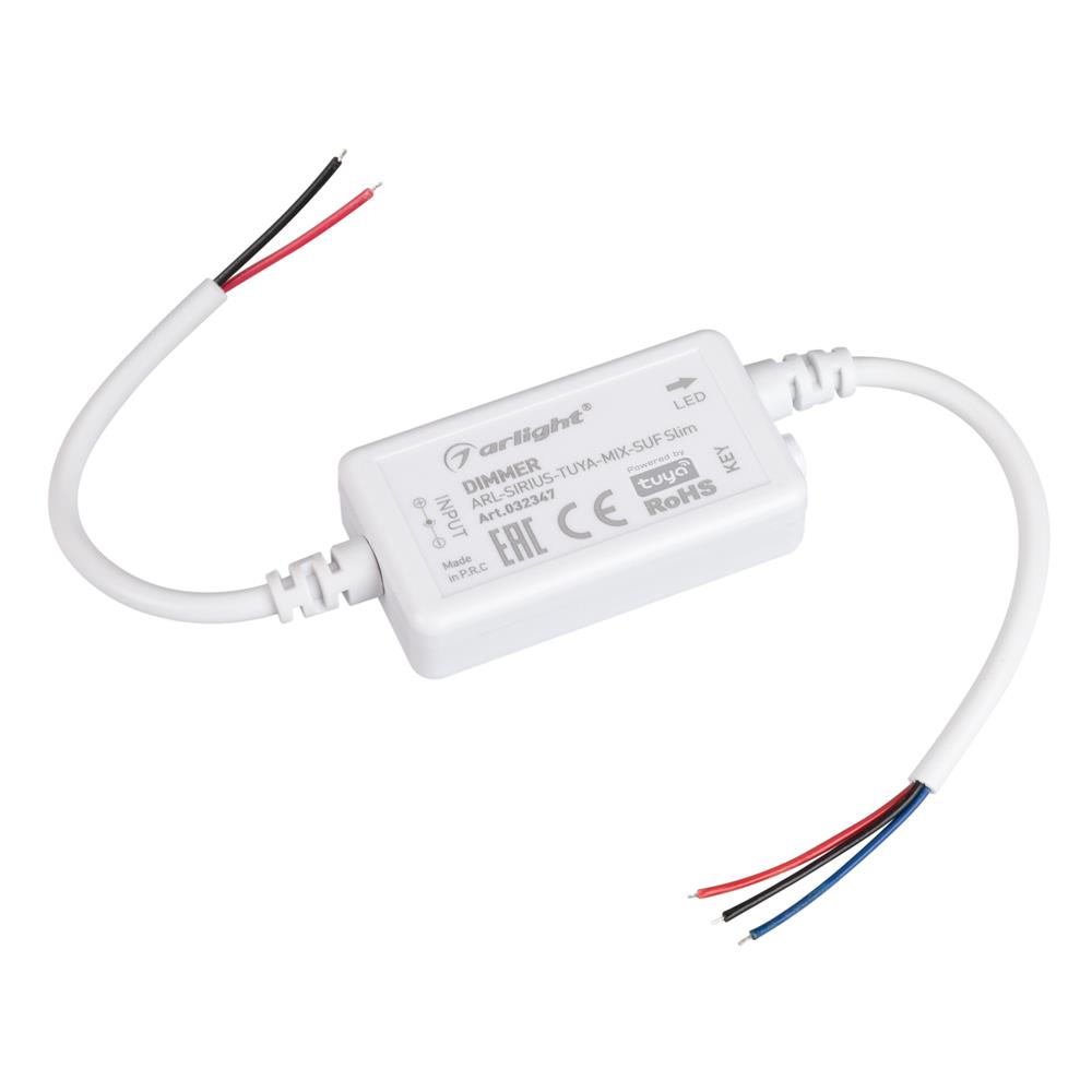 Диммер Arlight ARL-SIRIUS-TUYA-MIX-SUF Slim (12-24V, 2x3A, 2.4G)