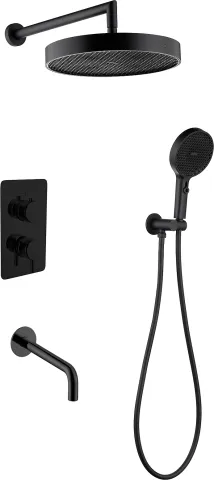 Комплект для душа Boheme Cell, чёрный матовый