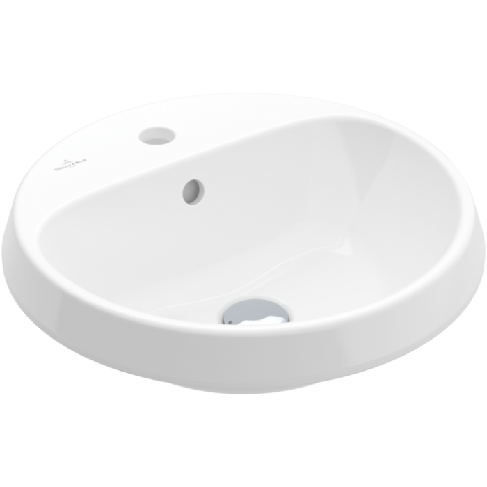 Встраиваемая раковина Villeroy & Boch Architectura, 450 x 450 x 170 мм, с переливом, нешлифованный, альпийский белый