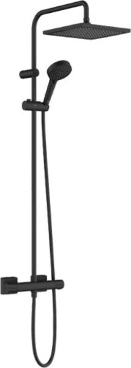 Душевая система Hansgrohe Vernis Shape Showerpipe 240 1jet термостатическая, чёрный матовый