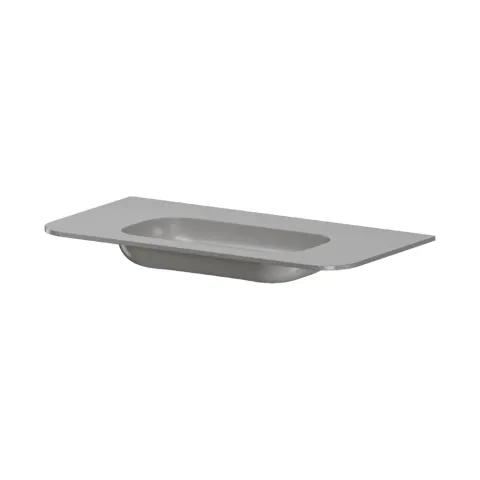 Раковина моноблок ArmadiArt VOI 100см STONE FINISH LUNA