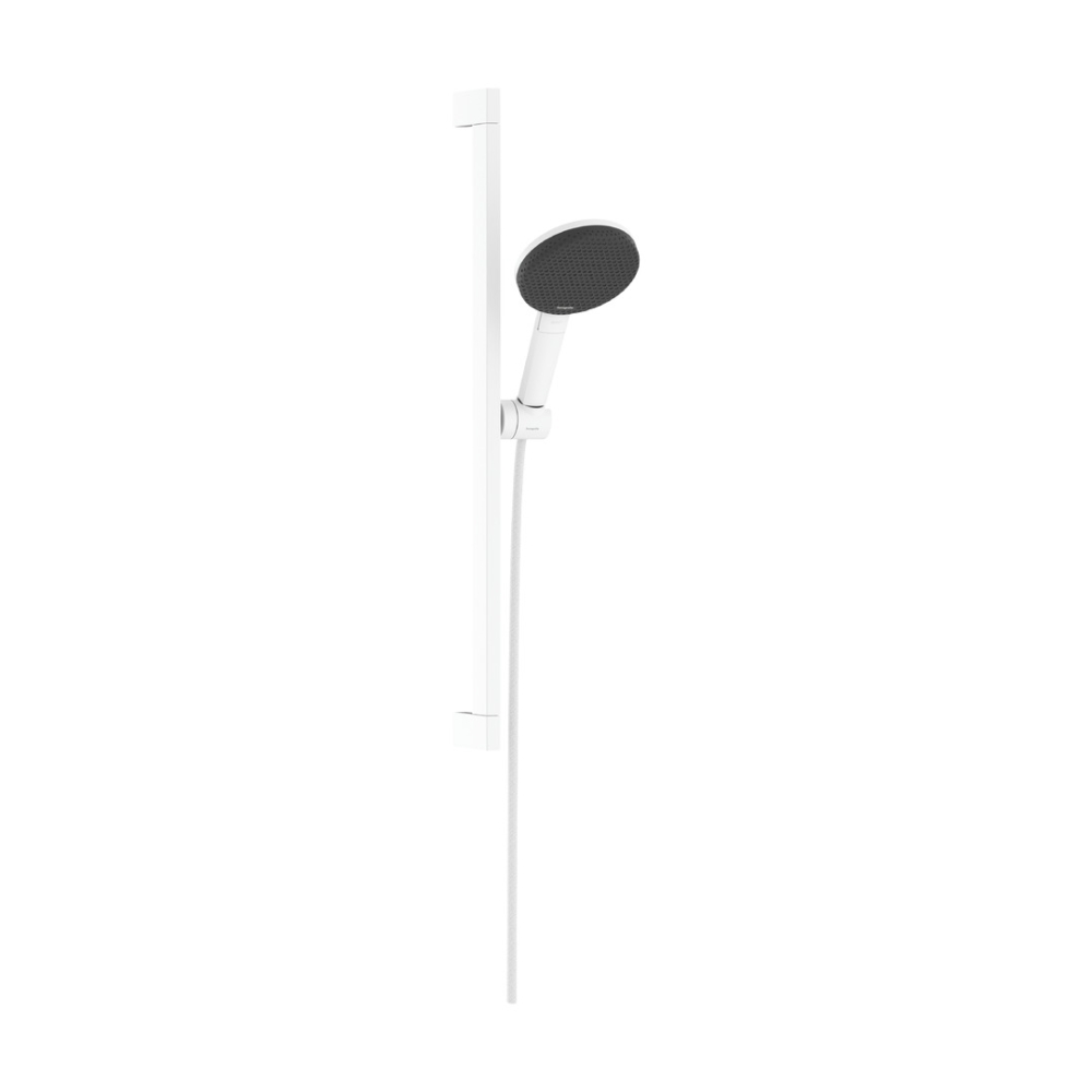 Душевой гарнитур Hansgrohe Raindance Alive Select S 125, 3 струи, со штангой Unica E Puro 65 см, белый матовый