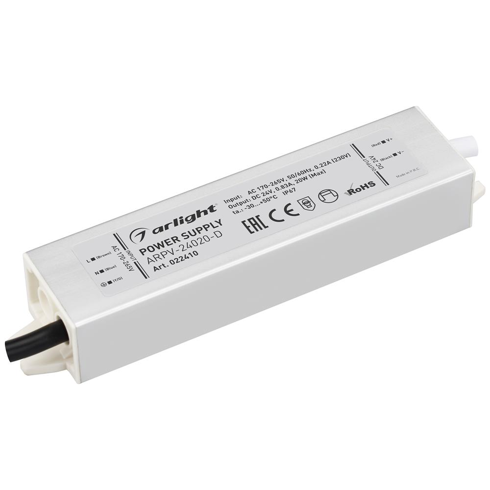 Блок питания Arlight ARPV-24020-D (24V, 0.8A, 20W)