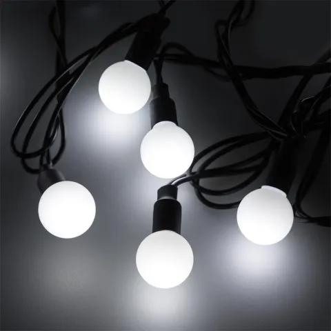 Светодиодная гирлянда Ardecoled ARD-BALL-CLASSIC-D23-20000-BLACK-160LED WHITE (230V, 7W)