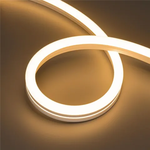 Светодиодная лента герметичная Arlight MOONLIGHT-SIDE-A140-12x24mm 24V Warm2700 (9.6 W/m, IP68, 5m, wire x2)