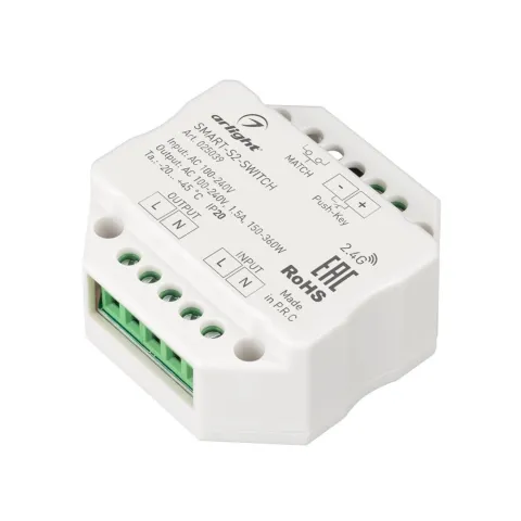 Контроллер-выключатель Arlight SMART-S2-SWITCH (230V, 1.5A, 2.4G)
