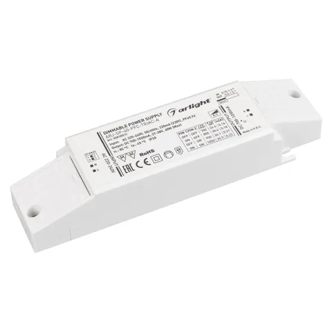 Блок питания Arlight ARJ-SP-40-PFC-TRIAC-INS (40W, 27-38V, 0.7-1.05A)