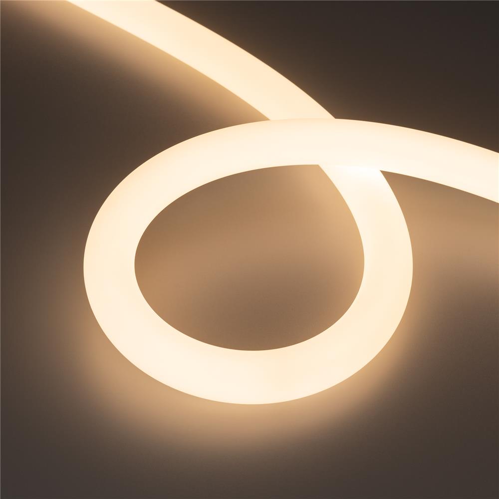 Светодиодная лента герметичная Arlight MOONLIGHT-TOP-A336-D25mm 48V Warm3000 360deg (12.5 W/m, IP65, 2835, 20m, wire x1)