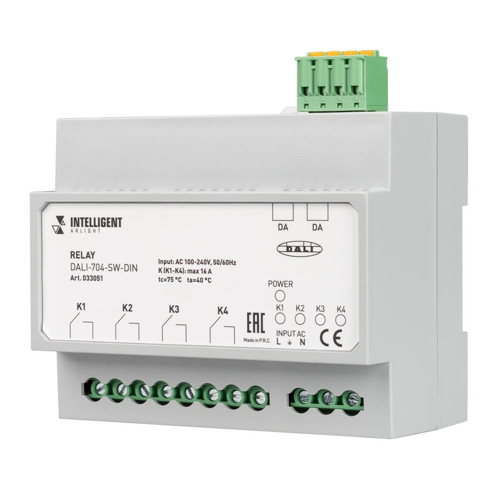 Релейный модуль Arlight DALI-704-SW-DIN (BUS, 4х16A)