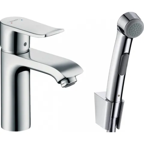 Смеситель Hansgrohe Metris для раковины с гигиеническим душем, хром