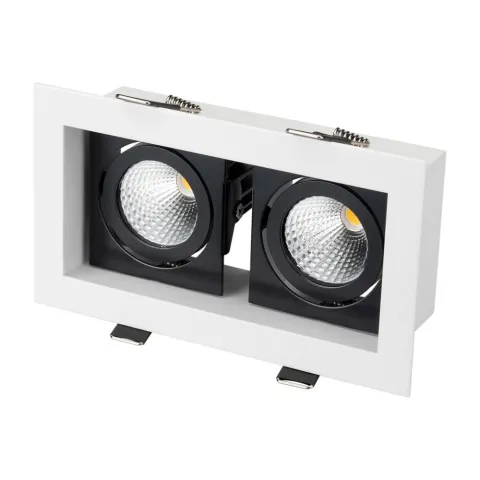 Светильник Arlight CL-KARDAN-S180x102-2x9W Warm (WH-BK, 38 deg)