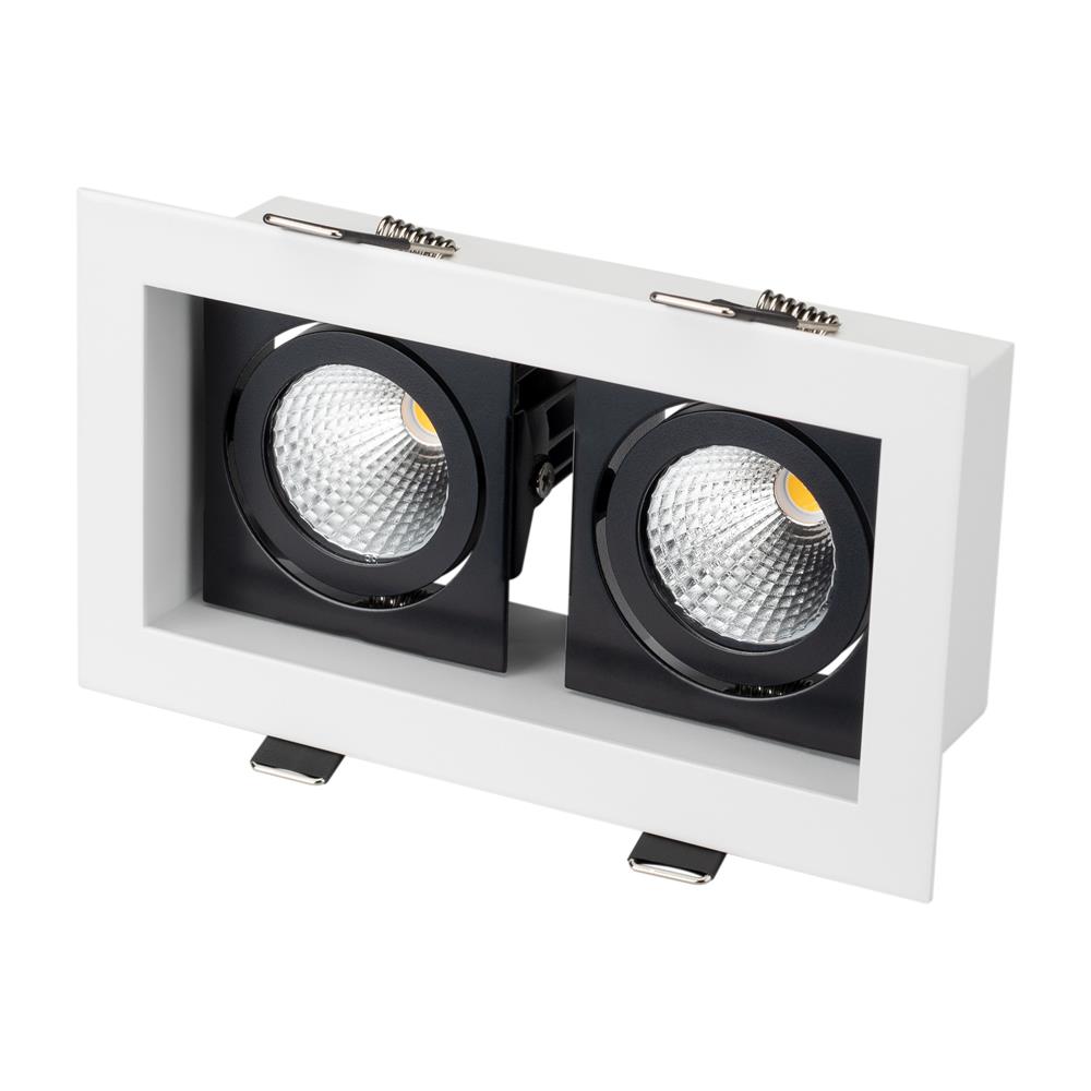 Светильник Arlight CL-KARDAN-S180x102-2x9W Warm (WH-BK, 38 deg)