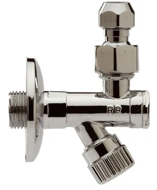 Кран угловой шаровый с фильтром 1/2"×10 мм Remer 120SN1210