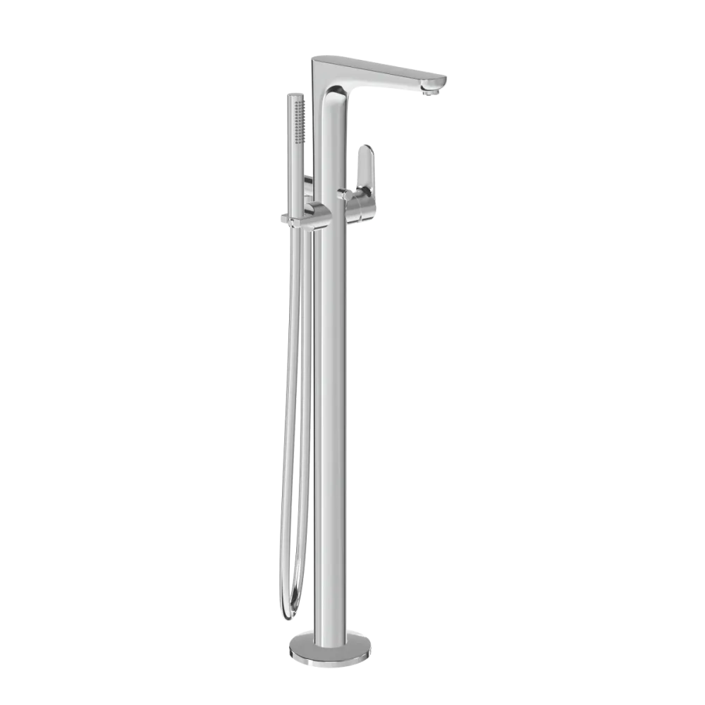 Смеситель для ванны VitrA Root Round, напольный, с ручным душем, хром