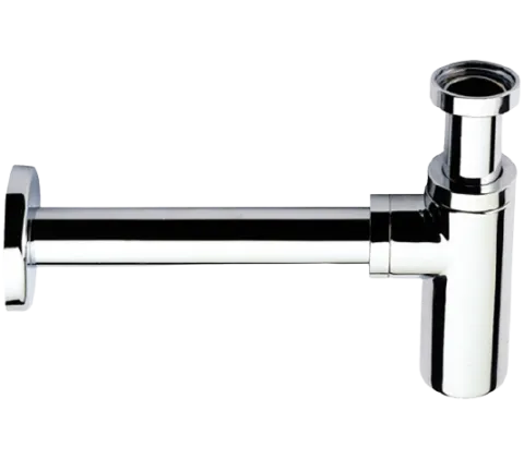 Сифон для раковины латунный заниженный 1 1/4" Remer 958L, хром