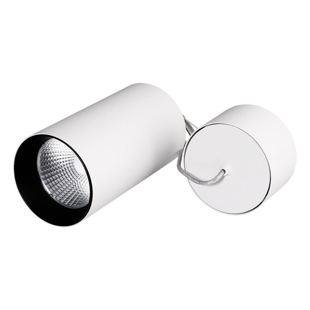 Светильник подвесной Arlight SP-POLO-R85-2-15W Warm White 40deg (White, Black Ring)