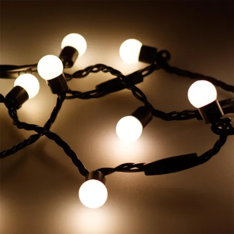 Светодиодная гирлянда Ardecoled ARD-BALL-CLASSIC-D17.5-20000-BLACK-200LED WARM (230V, 14W)