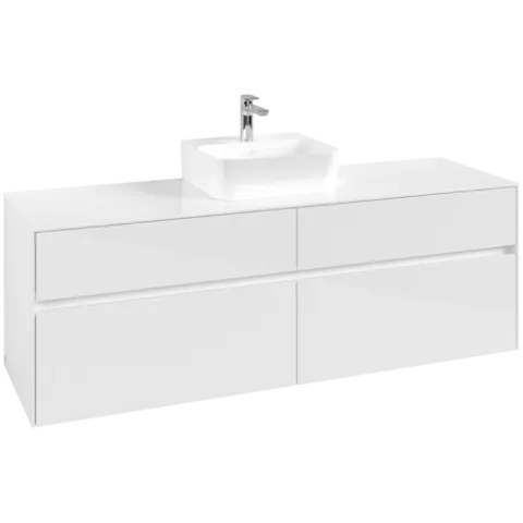 Тумба под раковину Villeroy & Boch Collaro, 4 выдвижных ящика, 1600 x 548 x 500 мм, Glossy White