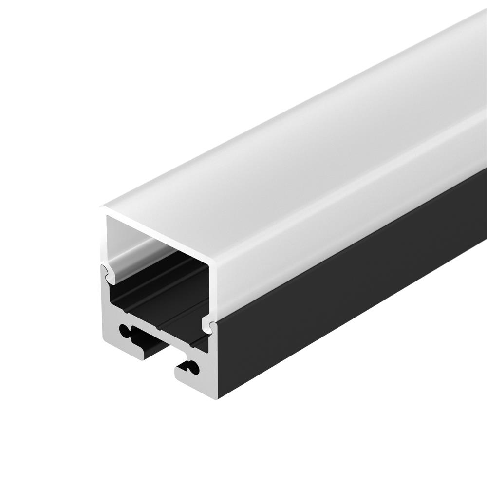 Профиль с экраном Arlight SL-LINE-2011M-2500 BLACK+OPAL SQUARE