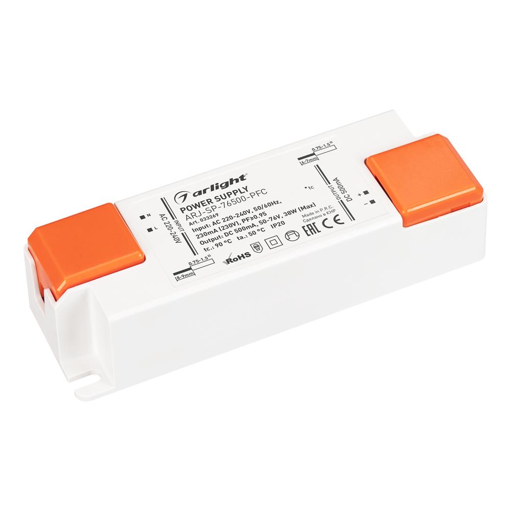 Блок питания Arlight ARJ-SP-76500-PFC (38W, 50-76V, 500mA)