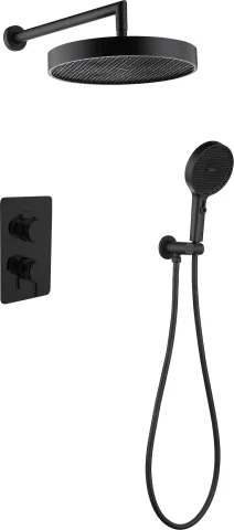 Комплект для душа Boheme Cell, чёрный матовый
