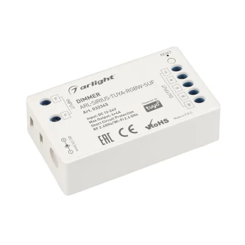 Диммер Arlight ARL-SIRIUS-TUYA-RGBW-SUF (12-24V, 4x4A, 2.4G)