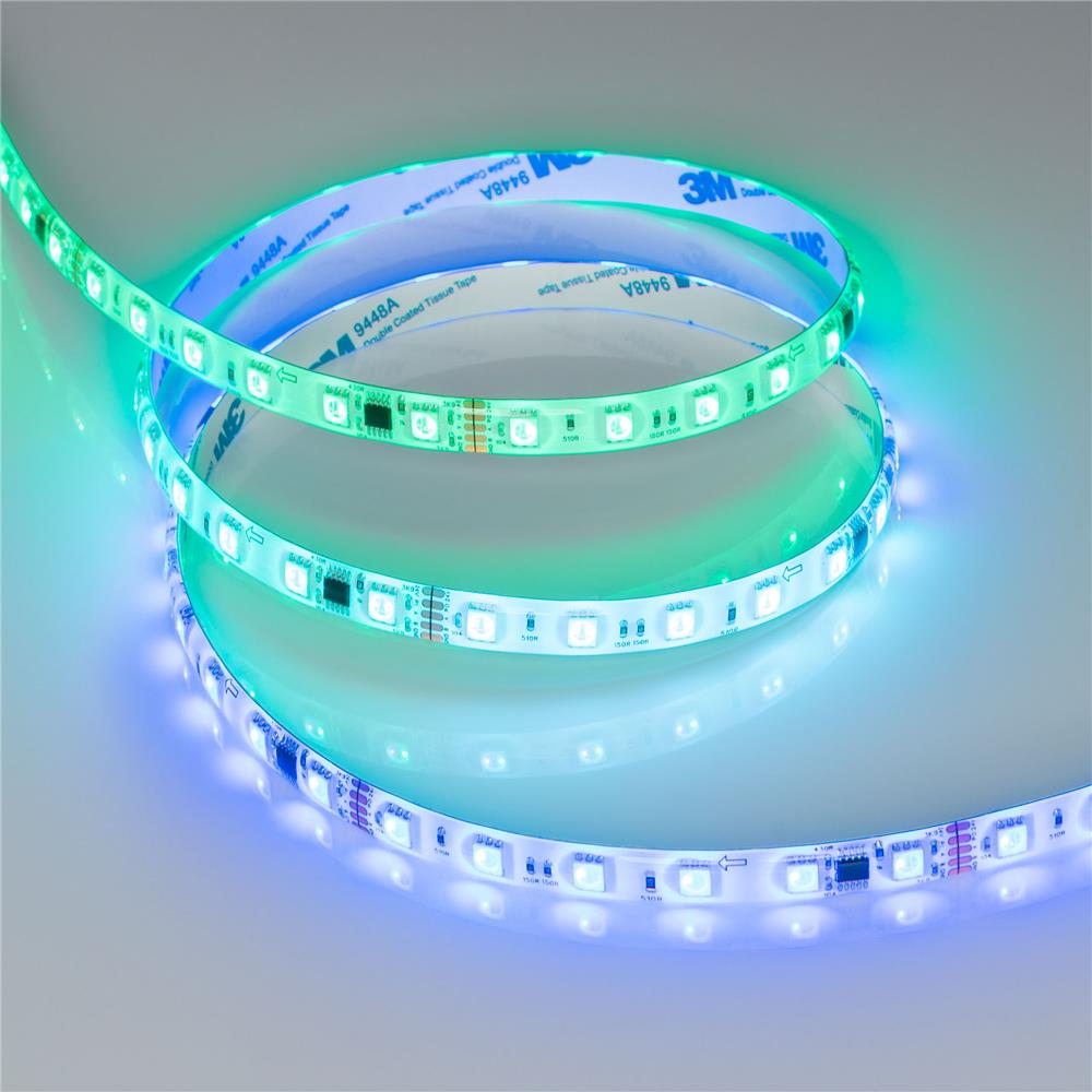 Светодиодная лента герметичная Arlight DMX-SE-B60-10mm 24V RGB-PX6 (14 W/m, IP65, 5060, 5m)