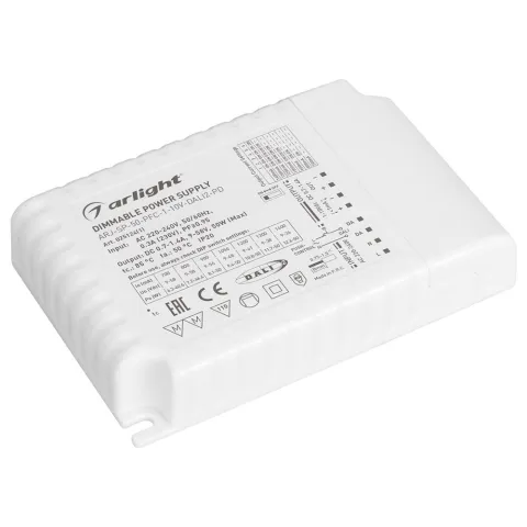 Блок питания Arlight ARJ-SP-50-PFC-1-10V-DALI2-PD (50W, 700-1400mA)