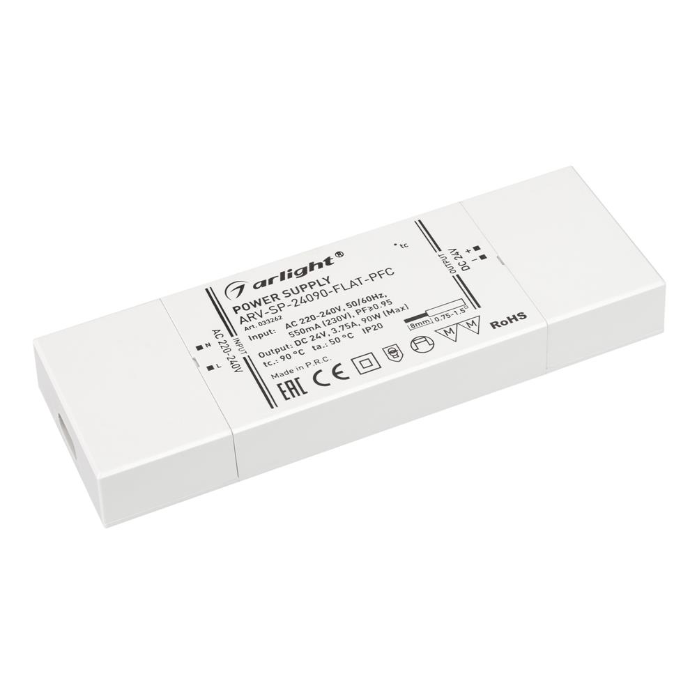 Блок питания Arlight ARV-SP-24090-FLAT-PFC (24V, 3.75A, 90W)