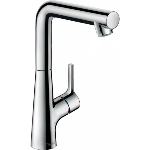 Смеситель Hansgrohe Talis S для раковины с поворотным изливом и сливным гарнитуром, хром