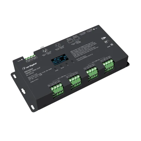 Декодер Arlight SMART-DMX-SUF (12-24V, 12x5A, XLR3, RJ45)
