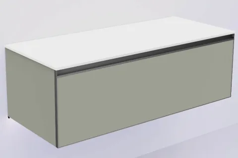 Тумба ArmadiArt QUATRO 1 120CM LUNA профиль ANTHRACITE + внутр. подсв