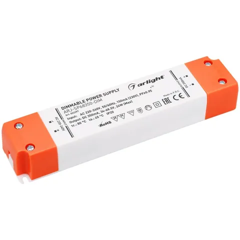 Блок питания Arlight ARJ-SP68350-DIM (24W, 350mA, PFC, Triac)