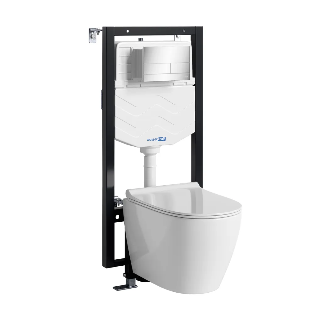 Система инсталляции с унитазом WasserKRAFT Vils 56TLT.010.ME.H002, кнопка CH04, хром