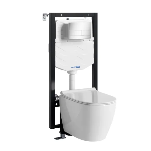 Система инсталляции с унитазом WasserKRAFT Vils 56TLT.010.ME.H002, кнопка CH04, хром