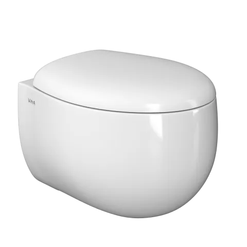 Подвесной унитаз VitrA Memoria, безободковый, Rim-ex, белый, санитарный фарфор, антибактериальное покрытие Hygiene + Clean, белый глянцевый