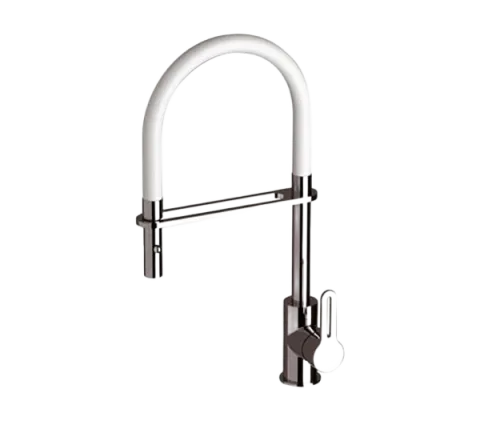 Смеситель для кухни высокий с гибким изливом Remer SR545, хром