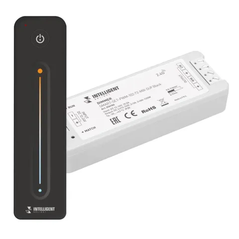 Диммер Arlight SMART-SET-PWM-102-72-MIX-SUF Black (12-24V, 2x5A, ПДУ LINE, 2.4G)