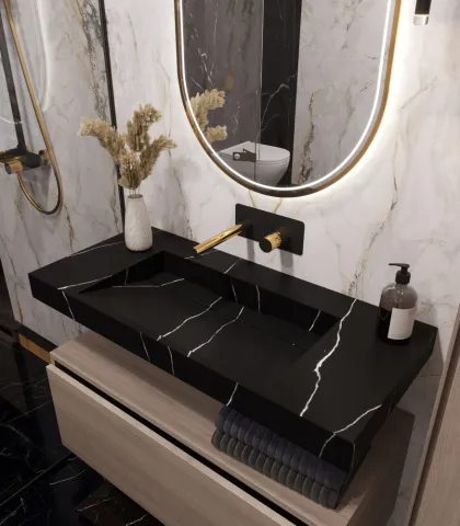 Раковина 100 см ArmadiArt Flat с тумбой