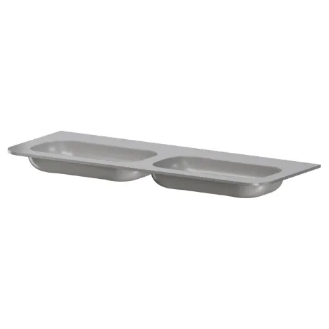 Раковина моноблок ArmadiArt VOI 140см STONE FINISH LUNA