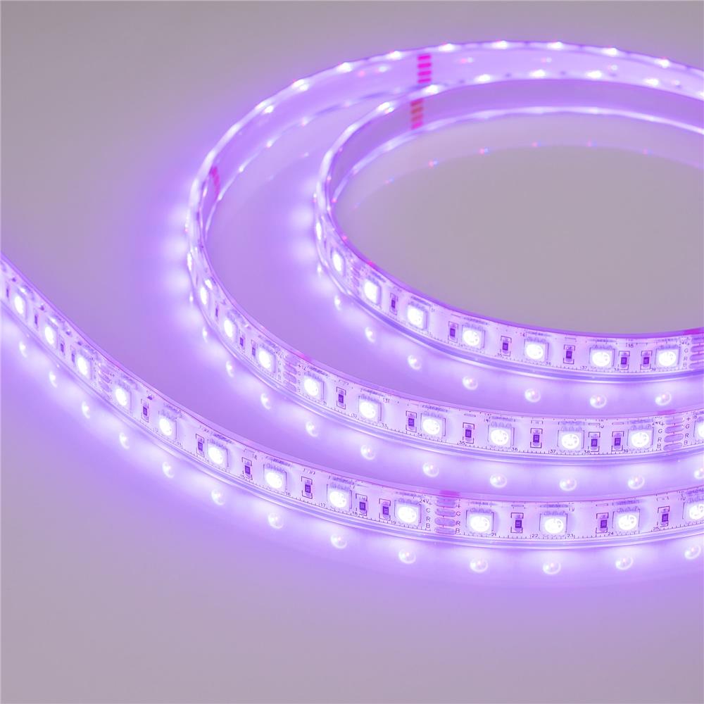 Светодиодная лента герметичная Arlight RTW-PU-B60-12.5mm 24V RGB (14.4 W/m, IP68, 5060, 5m)