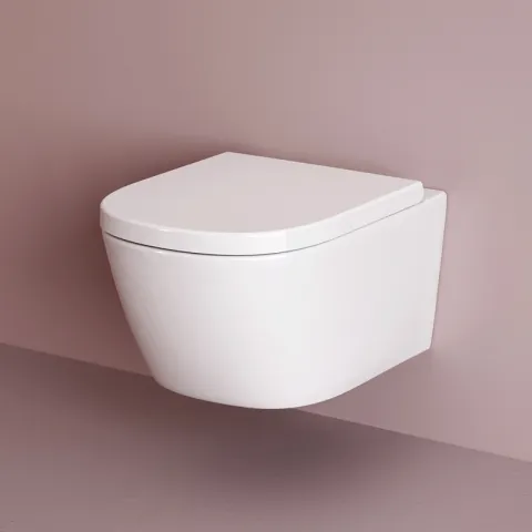 Унитаз подвесной Aquaspin с сиденьем микролифт AM.PM Libre C601900SC, белый глянцевый
