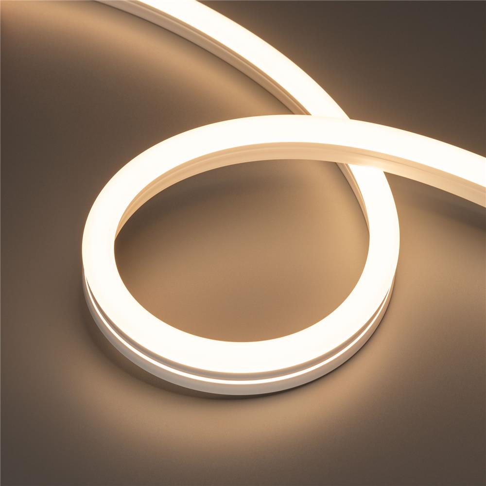 Светодиодная лента герметичная Arlight MOONLIGHT-SIDE-A140-12x24mm 24V Warm3000 (9.6 W/m, IP68, 5m, wire x2)